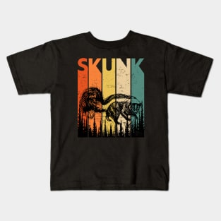 Skunk Retro Style Kids T-Shirt